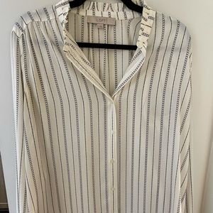 LOFT White button down blouse